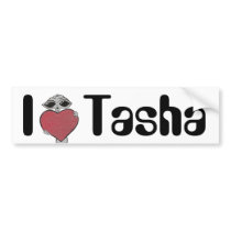 I Heart Tasha Alien bumper stickers