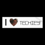 "I Heart Techies!" Bumper Sticker bumper stickers