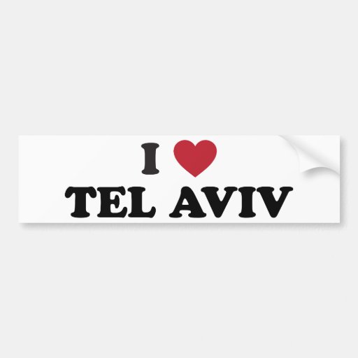 I Heart Tel Aviv Israel Bumper Sticker