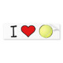 I HEART TENNIS BALL BUMPER STICKERS