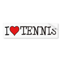 I HEART TENNIS BUMPER STICKERS