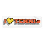 I Heart Tennis Bumper Sticker