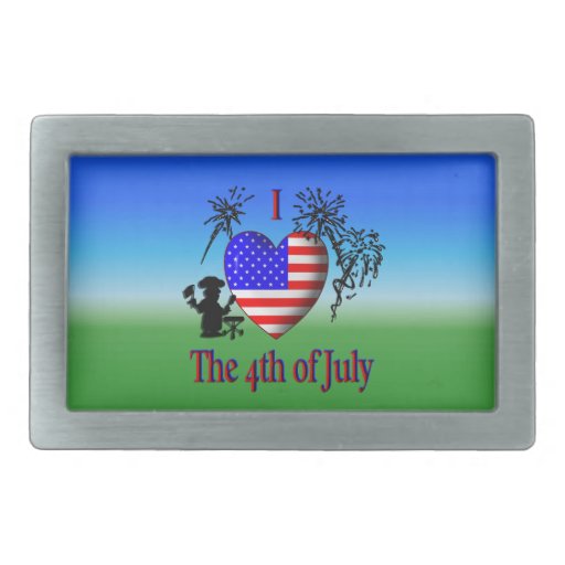 I Heart the 4th of July Belt Buckle