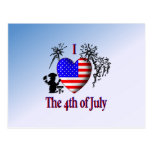 I Heart the 4th of July Postcard