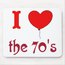 I Heart The 70's Vintage Style Mousepad by Topteevintage I Heart The 70's Vintage Style Mousepad