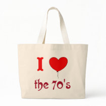 I Heart The 70s Vintage Style Tote Bag by Topteevintage I Heart The 70s Vintage Style Tote Bag