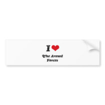 I Heart The Armed Forces Bumper Sticker