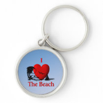 I Heart The Beach Key Chains