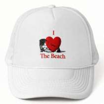 I Heart The Beach Mesh Hats