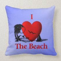 I Heart The Beach Mojo Pillow