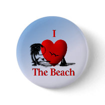 I Heart The Beach Pins