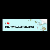 I (heart) the Hawaiian Islands bumper stickers