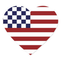 I Heart the Red White and Blue Heart Stickers