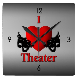 I Heart Theater Wall Clock