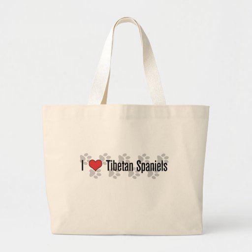 I (heart) Tibetan Spaniels Tote Bags