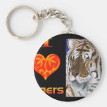 I heart tigers keychains
