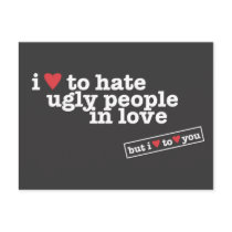 i heart to hate ugly people in love postcards by ihearttohate i heart to hate ugly people in love postcards