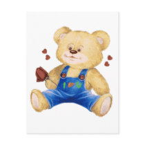 I Heart U Bear postcards by fstasu I Heart U Bear postcards