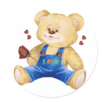 I Heart U Bear stickers by fstasu I Heart U Bear stickers