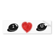 I Heart U Bumber Sticker bumper stickers