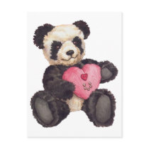 I Heart U Panda Post Cards