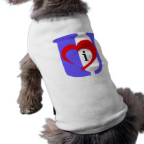 I Heart U Pet Clothing (lavender blue) pet clothing