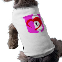 I Heart U Pet Clothing (pink) pet clothing