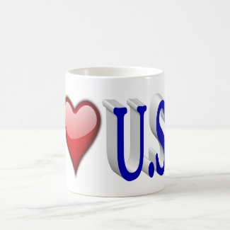 I Heart U.S.A. 3D Mug