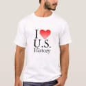 I Heart U.S. History t-shirts