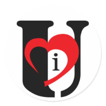 I Heart U Stickers (white) stickers