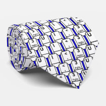 I-Heart-U Tie - Blue by TulsaTees I-Heart-U Tie - Blue