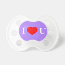I Heart U - Witty & Funny Fooler for Baby Baby Pacifiers