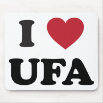 I Heart Ufa Russia Mouse Pads
