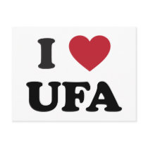 I Heart Ufa Russia Postcard