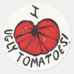 I Heart Ugly Tomatoes! Round Stickers