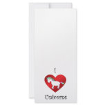 I heart unicorns in white green purple blue rack cards