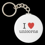 I Heart Unicorns Key Chains