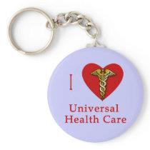 I Heart Universal Health Care Coverage Key Chains