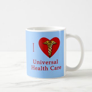 I Heart Universal Health Care Coverage mug