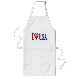 I Heart USA 3D Patriotic/July 4th Aprons