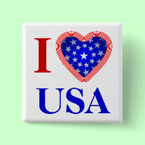 I Heart USA buttons