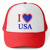 I Heart USA Trucker Hat