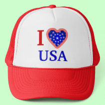 I Heart USA hats