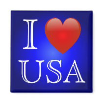 I Heart USA Magnet