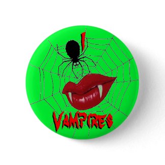 I Heart Vampires {Lime Green} button