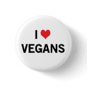 I Heart Vegans button