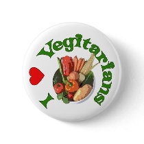 I Heart Vegetarians Pin