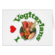 I Heart Vegetarians Card