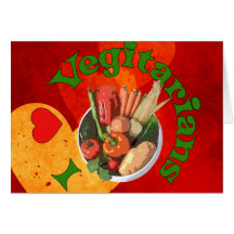 I Heart Vegetarians Cards