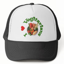 I Heart Vegetarians Trucker Hat